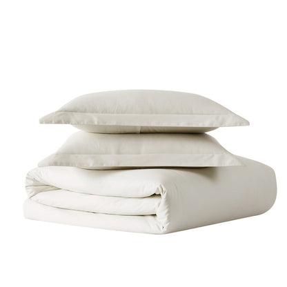 Ensemble de couette en percale de coton à tissage serré Brooklyn Loom