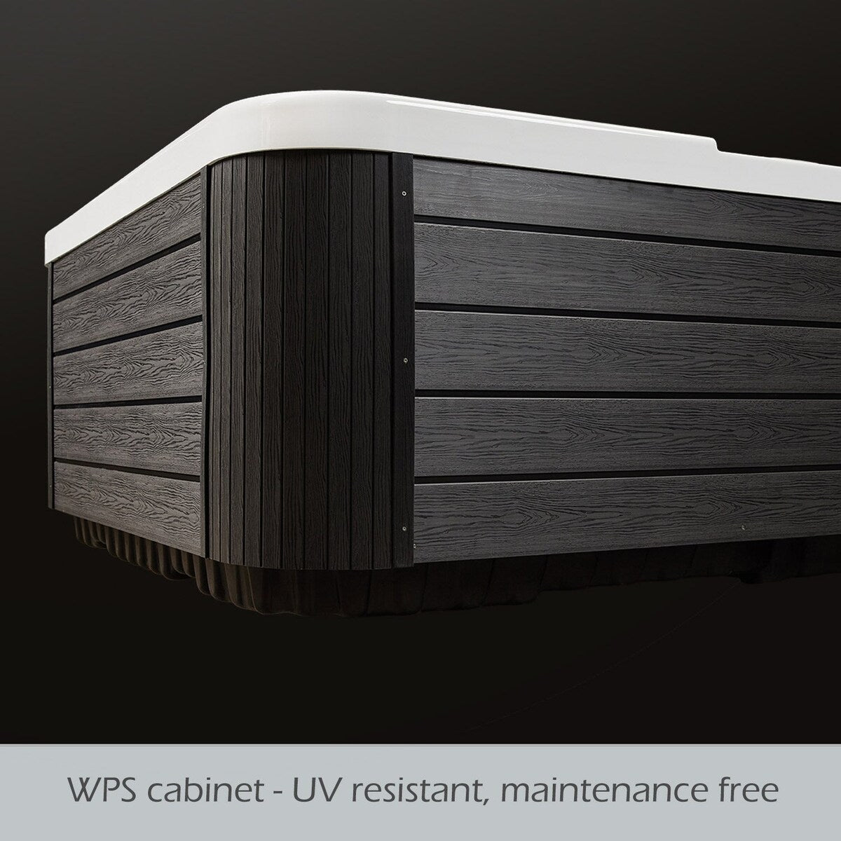 Bain à remous Buenospa Jersey 6 personnes, 46 pouces, blanc glacier, gris avec ozone et éclairage LED