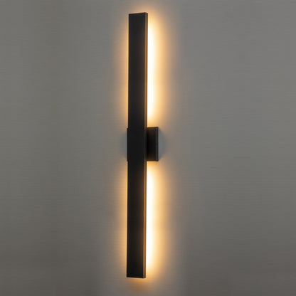 Applique murale extérieure LED en aluminium noir mat à 2 lumières C Cattleya