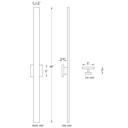 Applique murale extérieure LED en aluminium noir mat à 2 lumières C Cattleya