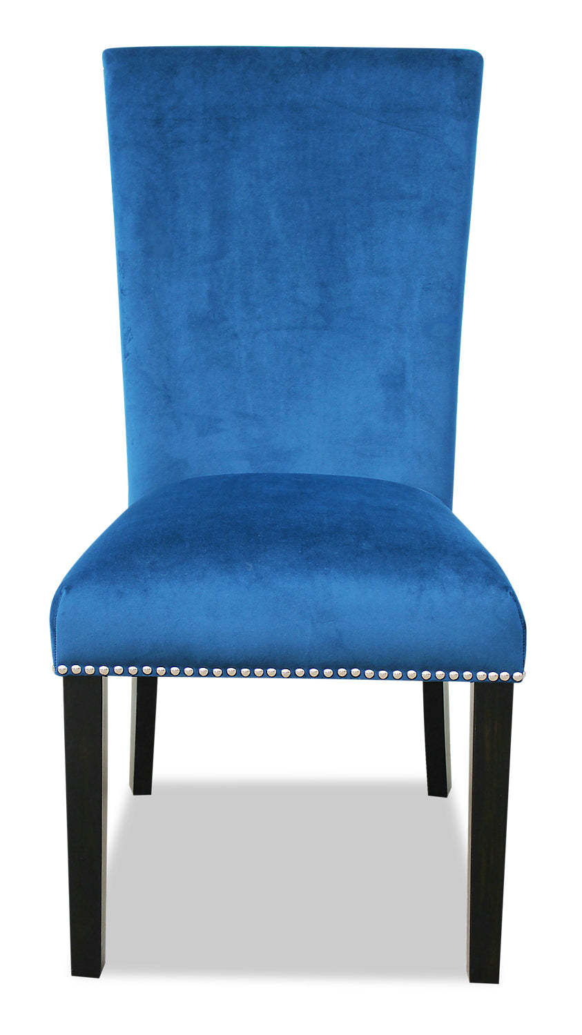 Chaise de salle à manger Cami avec tissu en velours - Bleu | Chaise de salle à manger Cami en tissu de velours - bleue