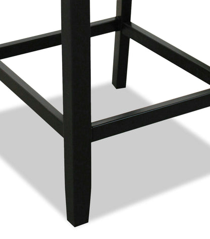 Chaise de salle à manger à hauteur de comptoir Cami avec tissu en cuir végétalien - Noir | Chaise de salle à manger Cami de hauteur comptoir en tissu en similicuir - noire