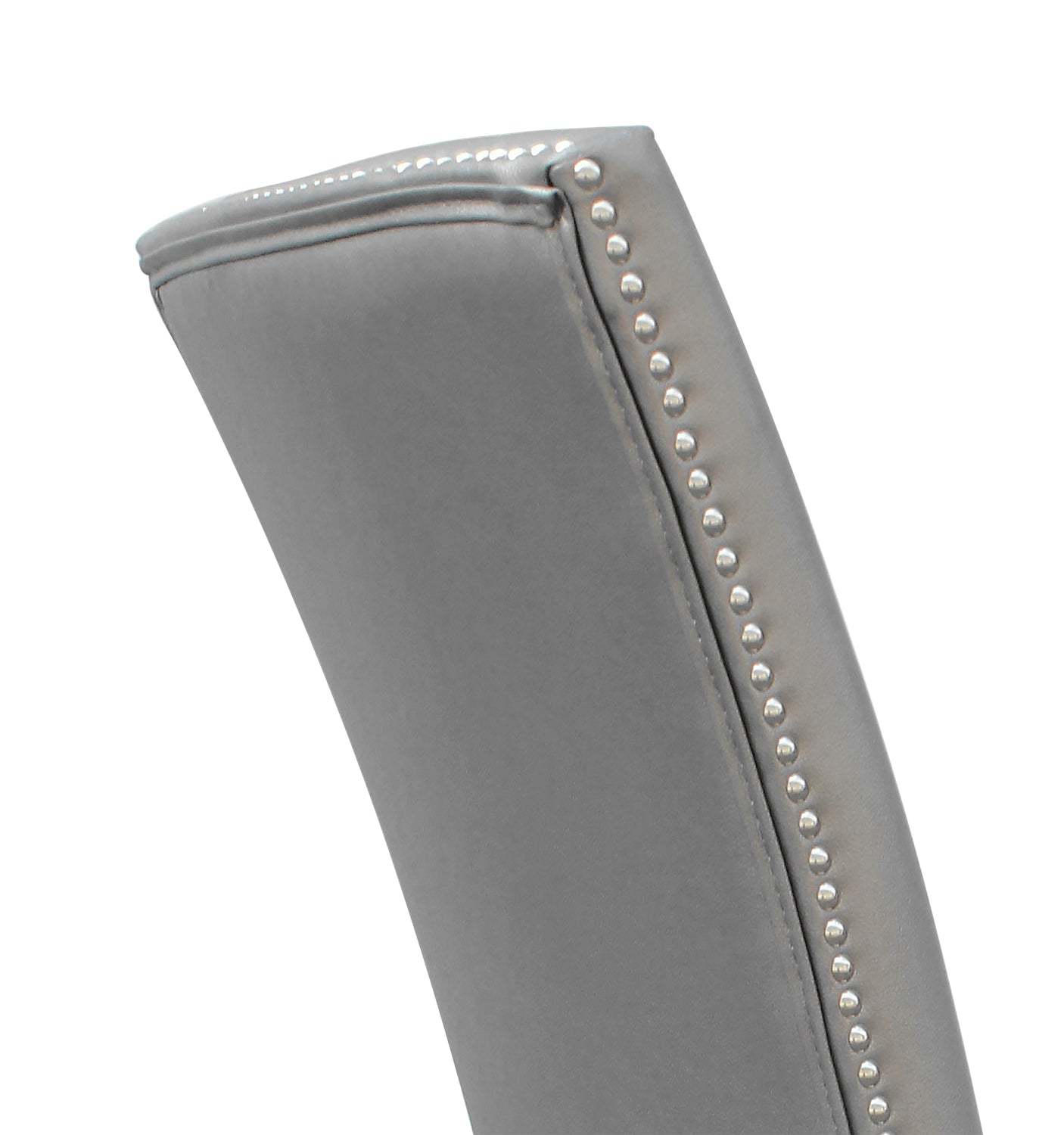 Chaise de salle à manger Cami avec tissu en cuir végétalien - Gris | Chaise de salle à manger Cami en tissu en similicuir - grise