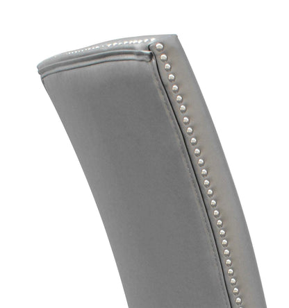 Chaise de salle à manger Cami avec tissu en cuir végétalien - Gris | Chaise de salle à manger Cami en tissu en similicuir - grise