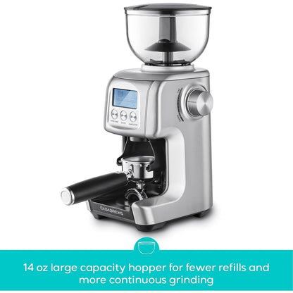 Moulin à café électrique CASABREWS Tornado à meules coniques argentées - Non disponible