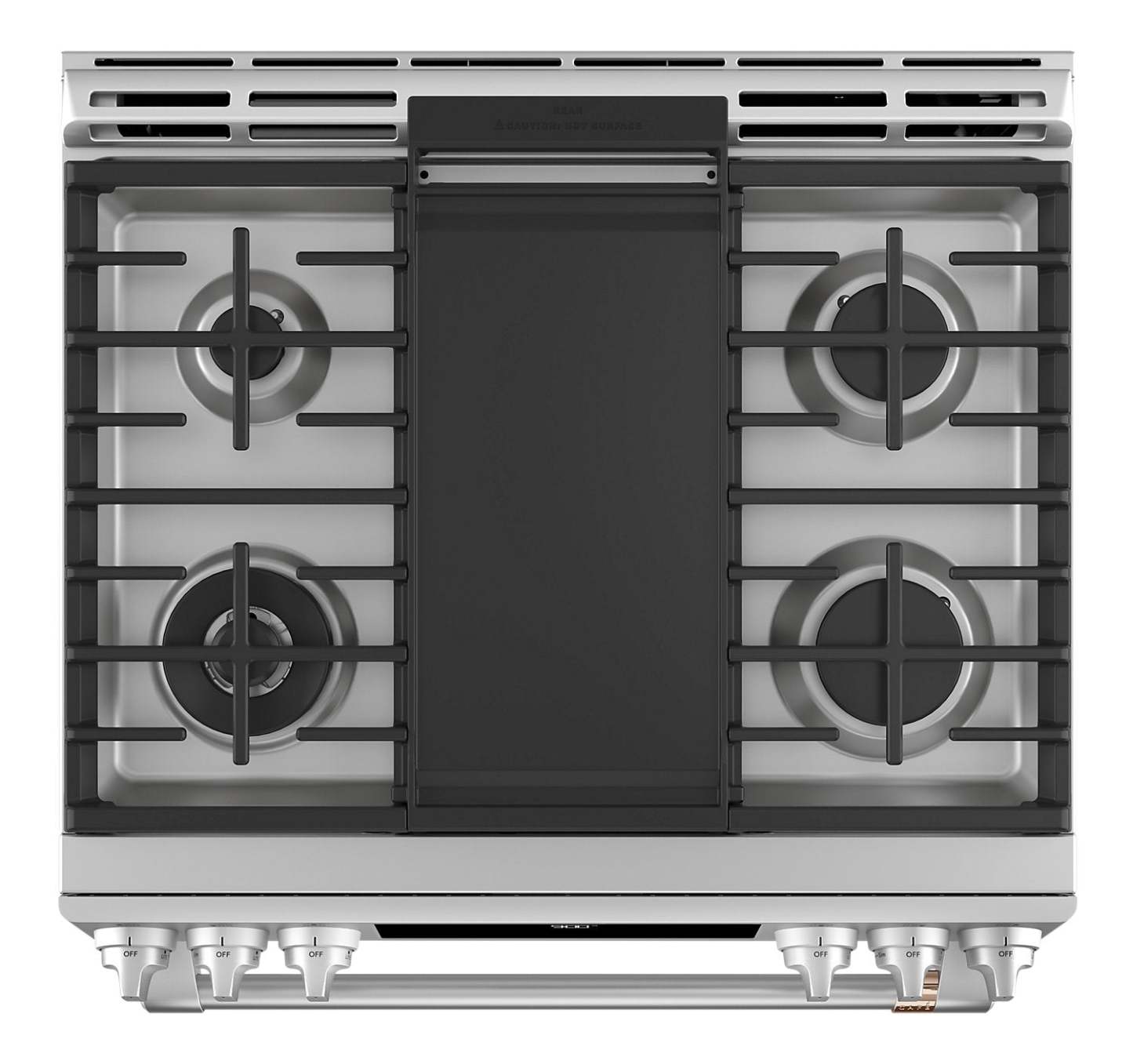Cuisinière intelligente hybride Café de 7 pi³ avec convection européenne véritable et grilles autonettoyantes - Acier inoxydable … | Cafe 7 Cu. Ft. Smart Dual Fuel Range with True European Convection and Self Clean Racks - Stainless …
