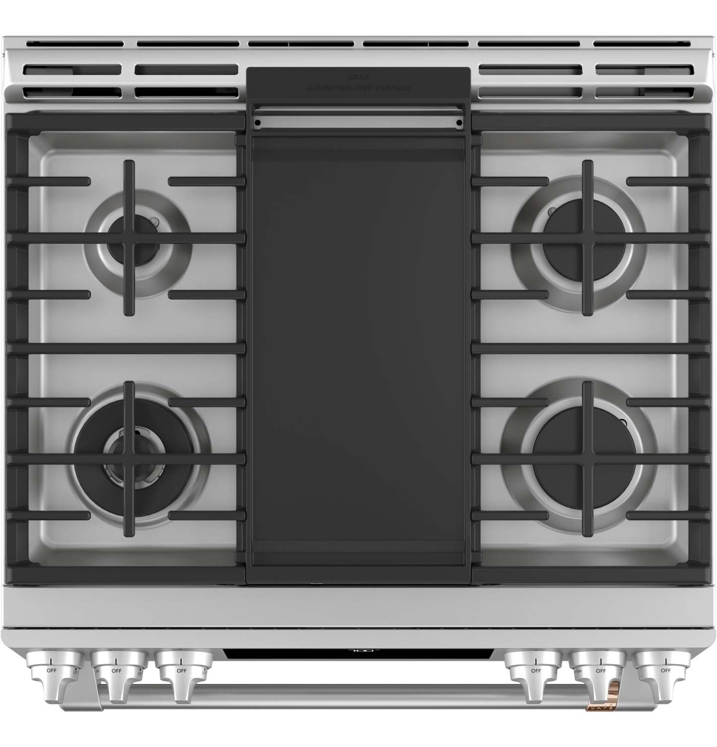 Cuisinière intelligente à gaz Café de 5,6 pi³ avec convection européenne véritable et grilles autone…