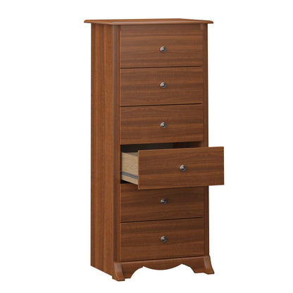 Commode haute 6 tiroirs Monterey - Cerisier|Commode verticale haute Monterey à 6 tiroirs - cerisier