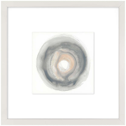 Œuvre d’art encadrée et surélevée sous verre « Sea Shell I » avec passe-partout - 24 po x 24 po