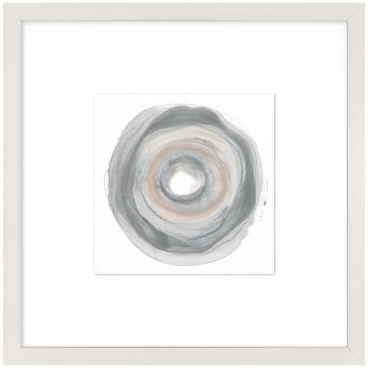 Œuvre d’art encadrée et surélevée sous verre « Sea Shell II » avec passe-partout - 24 po x 24 po