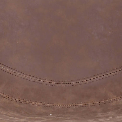 Tabouret Coty de hauteur comptoir en tissu de cuir végétalien et en métal - brun