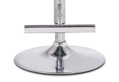 Tabouret de bar Cruz avec siège pivotant et réglable, tissu en cuir végétalien, métal - Taupe | Tabouret de bar Cruz en tissu de cuir végétalien et en métal avec siège pivotant et réglable - taupe