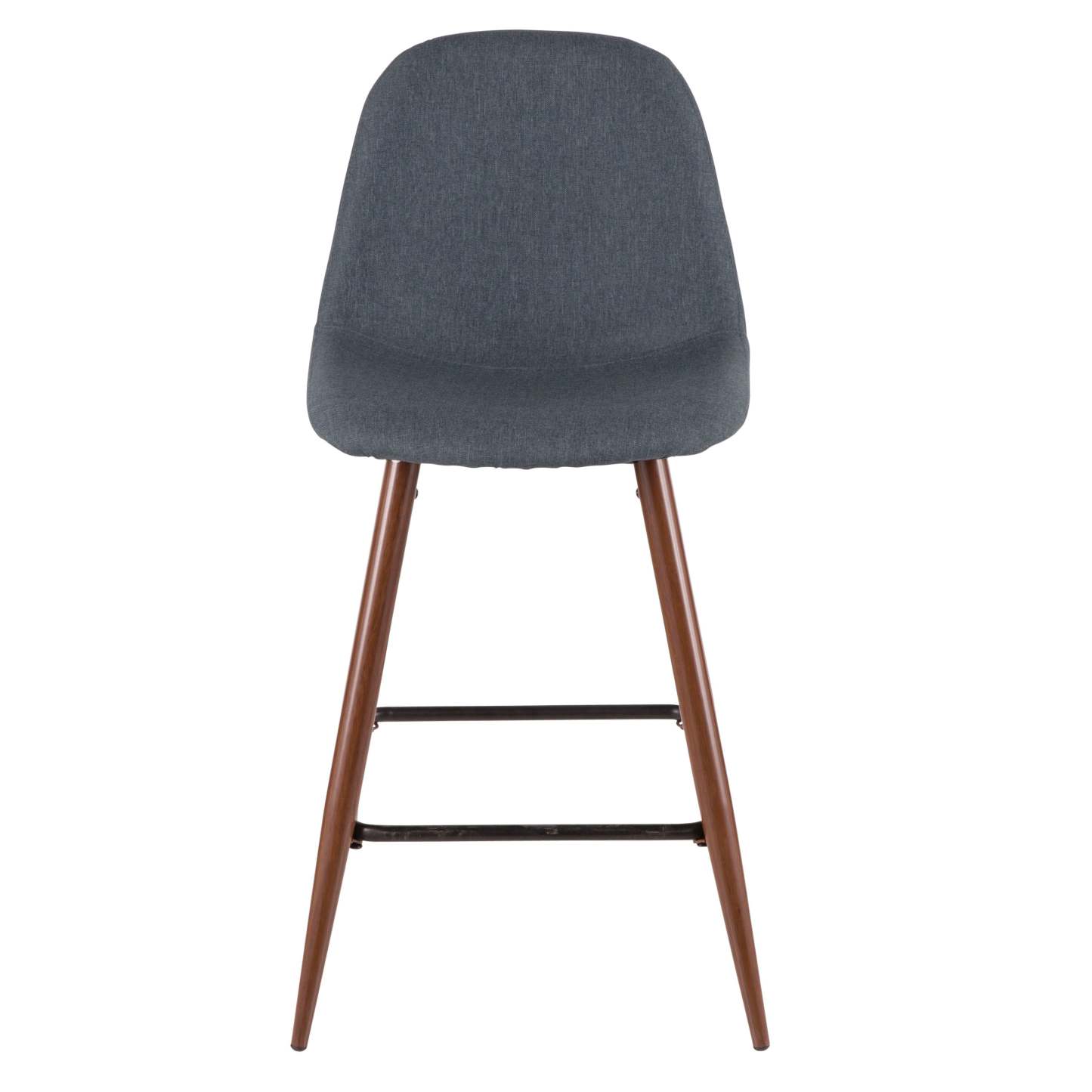 LumiSource Pebble Blue Fabric Mid-Century Modern Counter-Height Stool - Set of 2|Tabouret moderne du milieu du 20e siècle Pebble de hauteur comptoir en tissu bleu - ensemble de 2