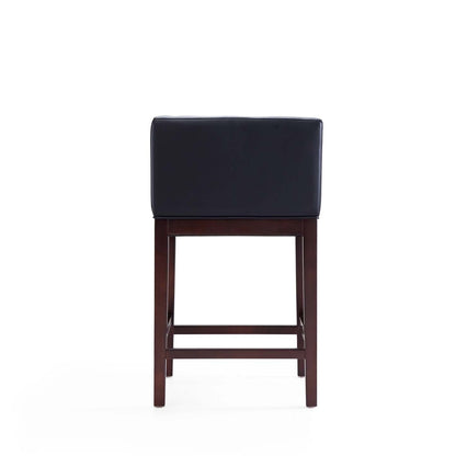 Manhattan Comfort Kingsley 34 Beech Wood Counter Height Barstool - Black &amp; Dark Walnut|Tabouret bar Kingsley de Manhattan Comfort de hauteur comptoir de 34 po en hêtre - noir et noyer foncé
