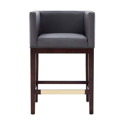 Manhattan Comfort Kingsley 34 Beech Wood Counter Height Barstool - Grey &amp; Dark Walnut|Tabouret bar Kingsley de Manhattan Comfort de hauteur comptoir de 34 po en hêtre - gris et noyer foncé