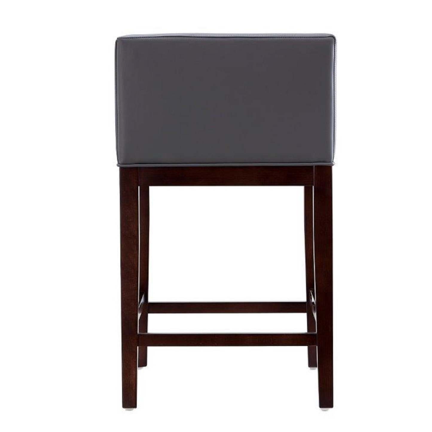 Manhattan Comfort Kingsley 34 Beech Wood Counter Height Barstool - Grey &amp; Dark Walnut|Tabouret bar Kingsley de Manhattan Comfort de hauteur comptoir de 34 po en hêtre - gris et noyer foncé