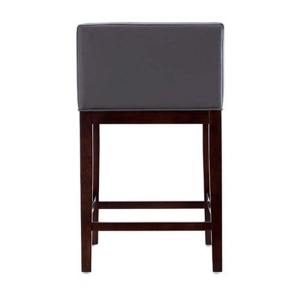 Manhattan Comfort Kingsley 34 Beech Wood Counter Height Barstool - Grey &amp; Dark Walnut|Tabouret bar Kingsley de Manhattan Comfort de hauteur comptoir de 34 po en hêtre - gris et noyer foncé