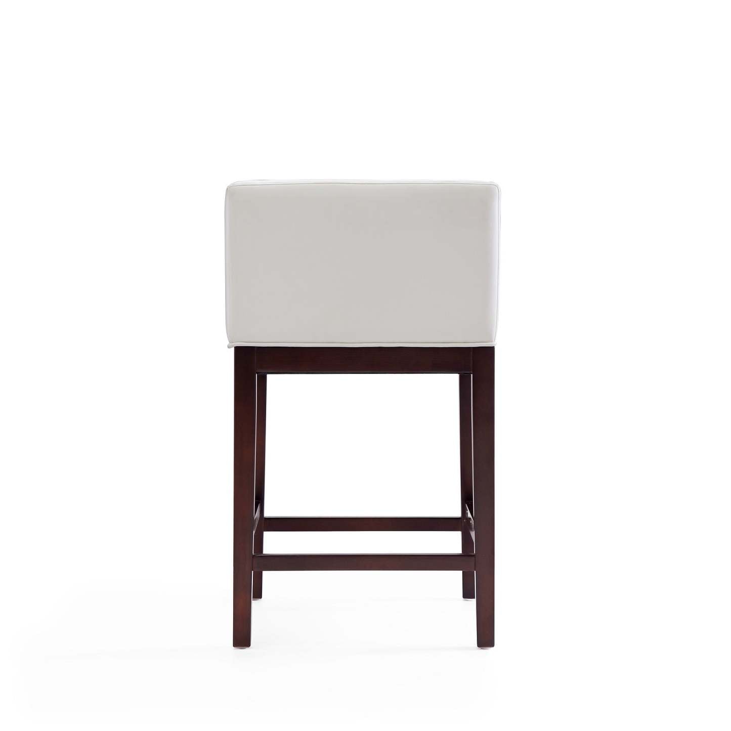 Manhattan Comfort Kingsley 34 Beech Wood Counter Height Barstool - Ivory &amp; Dark Walnut|Tabouret bar Kingsley de Manhattan Comfort de hauteur comptoir de 34 po en hêtre - ivoire et noyer foncé
