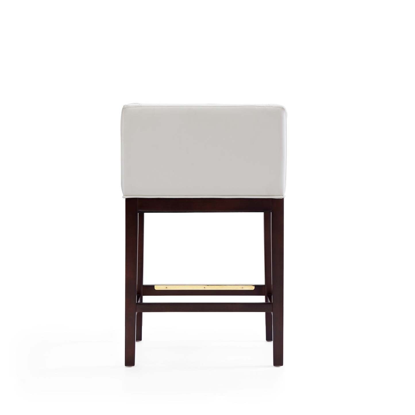 Manhattan Comfort Kingsley 34 Beech Wood Counter Height Barstool - Ivory &amp; Dark Walnut|Tabouret bar Kingsley de Manhattan Comfort de hauteur comptoir de 34 po en hêtre - ivoire et noyer foncé