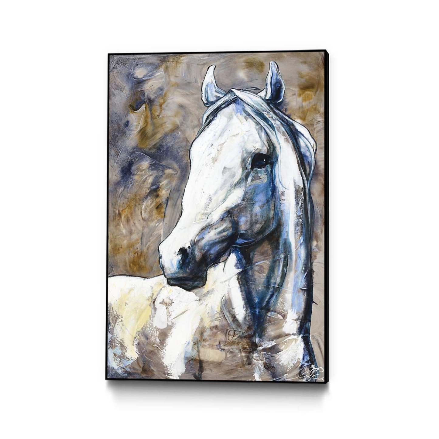 Lily Of The Valley Canvas Framed Black 24x36 Wall Art|Œuvre d'art murale sur toile encadrée noire « Lily Of The Valley » 24 x 36