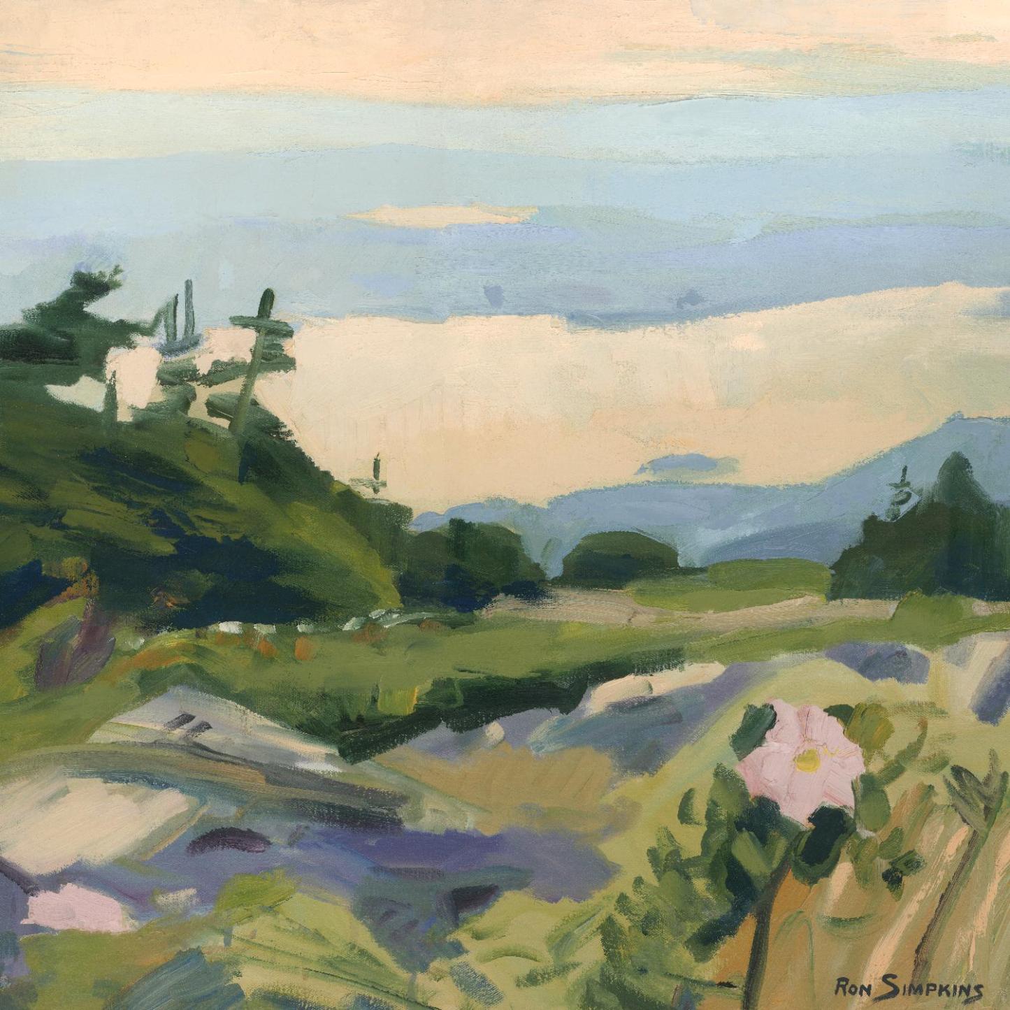 Œuvre d'art murale géante « Top Of The World » 72 x 72