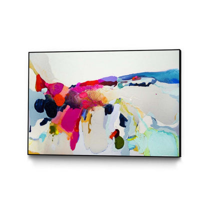 Reach In Out Canvas Framed Black 36x24 Wall Art|Œuvre d'art murale sur toile encadrée noire « Reach In Out » 36 x 24