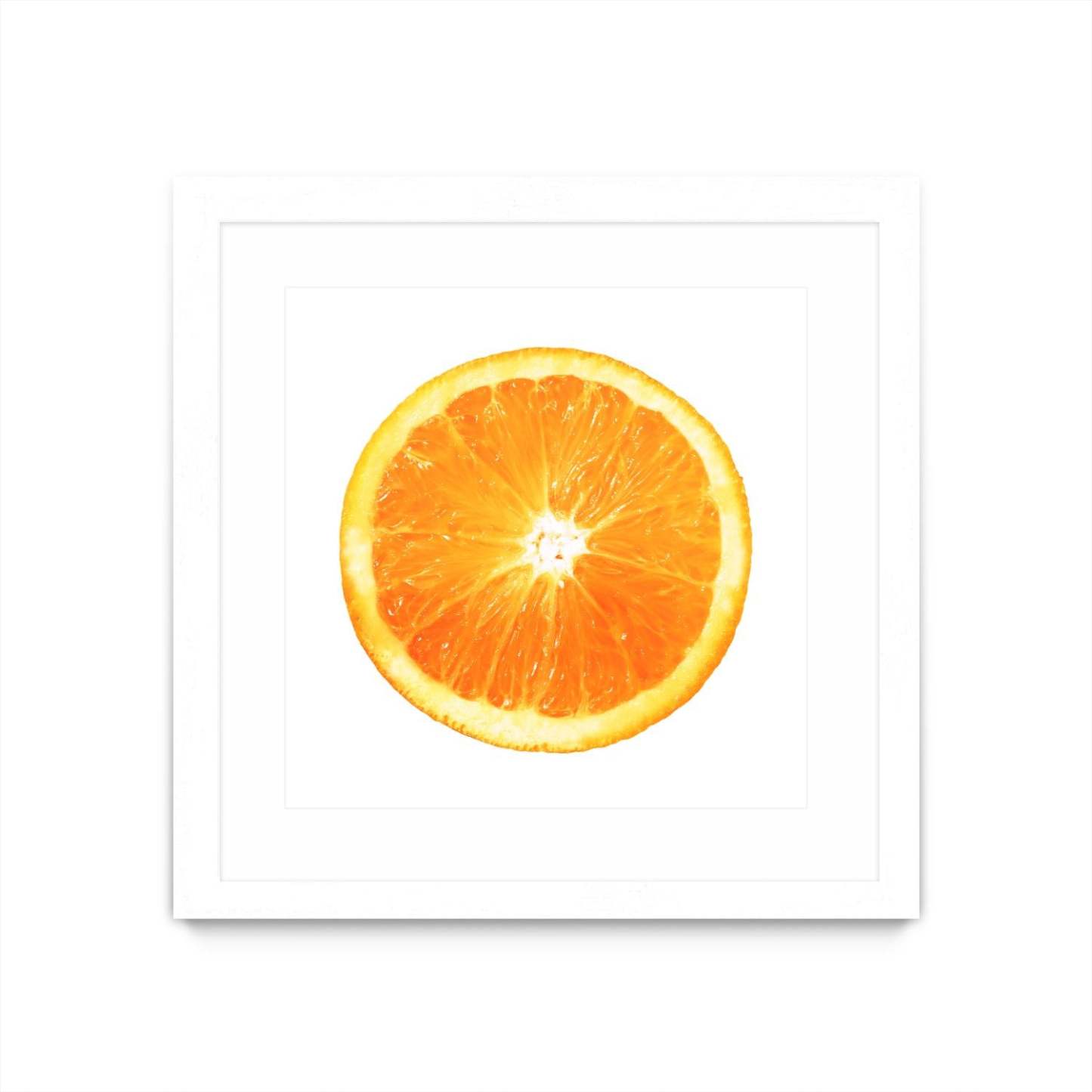 Œuvre d'art murale imprimée blanche et mate « Citrus Cultivar » 30 x 30