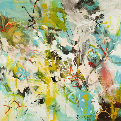 Œuvre d'art murale géante « Sweet Dream I » 72 x 72