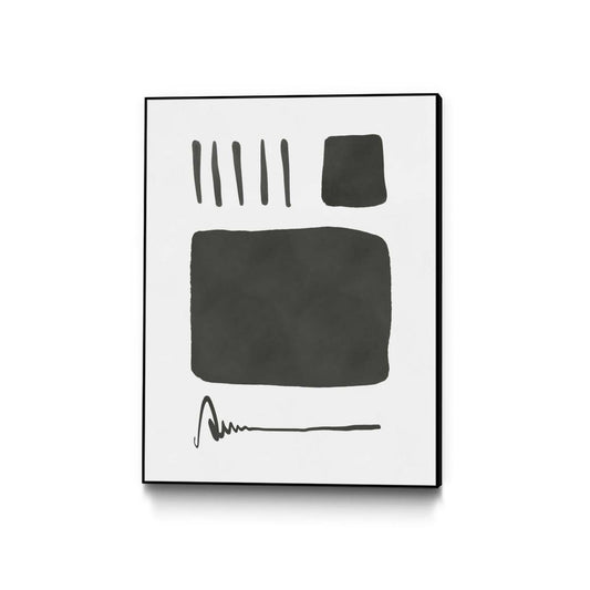 Square Mind Canvas Framed Black 30x40 Wall Art|Œuvre d'art murale sur toile encadrée noire « Square Mind » 30 x 40