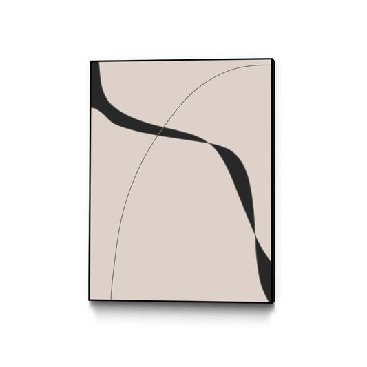 Black Shapes Ii Canvas Framed Black 18x24 Wall Art|Œuvre d'art murale sur toile encadrée noire « Black Shapes Ii » 18 x 24