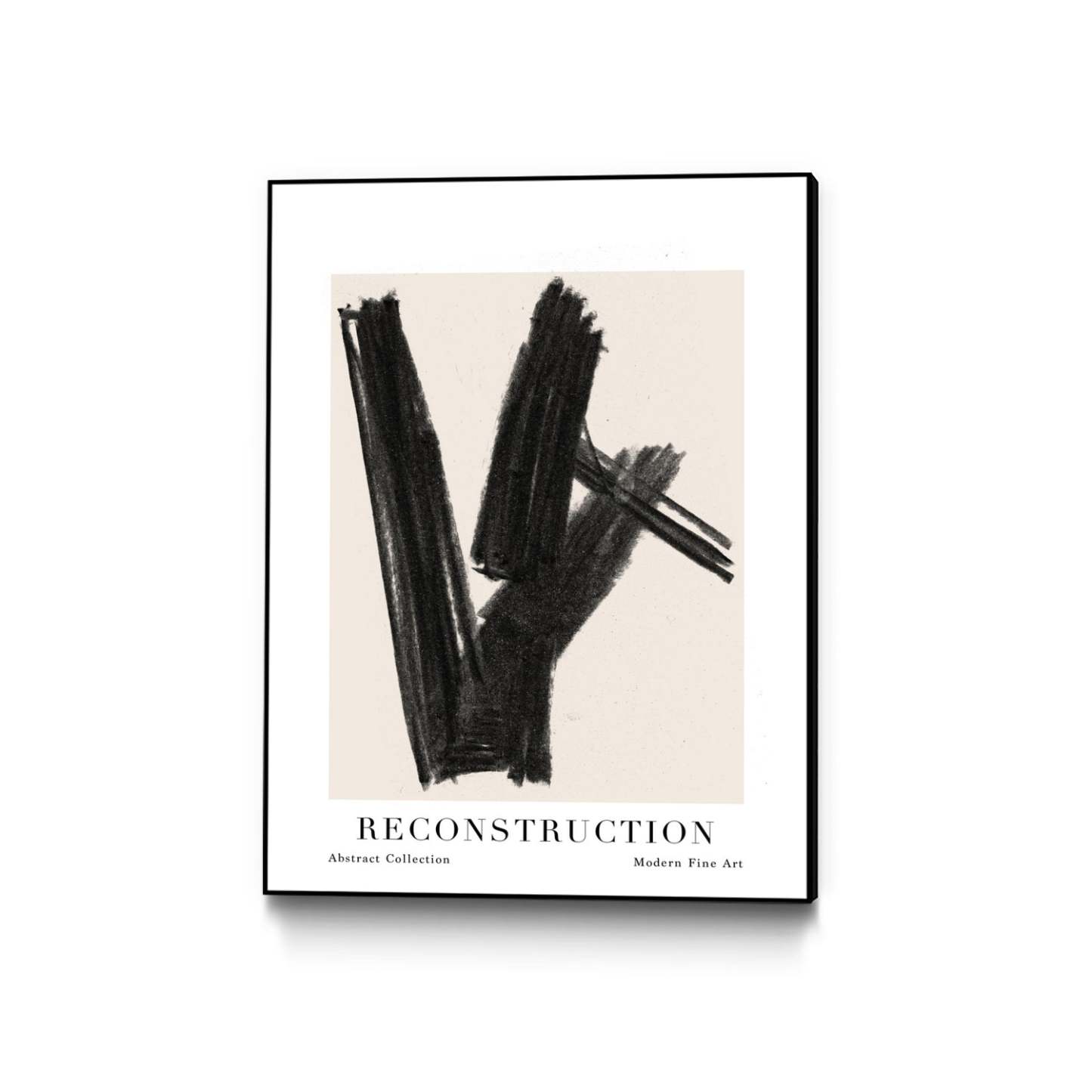 Reconstruction Canvas Framed Black 18x24 Wall Art|Œuvre d'art murale sur toile encadrée noire « Reconstruction » 18 x 24