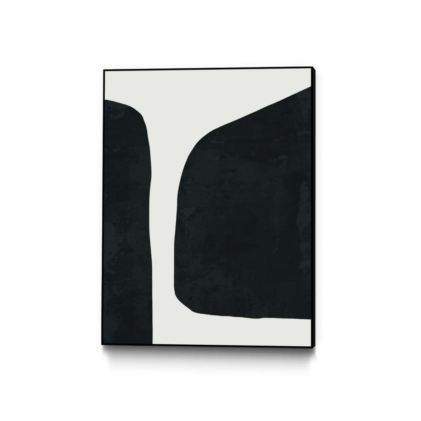 Black Abstract Canvas Framed Black 30x40 Wall Art|Œuvre d'art murale sur toile encadrée noire « Black Abstract » 30 x 40