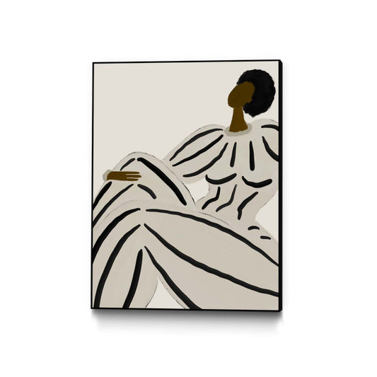 Form V Canvas Framed Black 24x32 Wall Art|Œuvre d'art murale sur toile encadrée noire « Form V » 24 x 32