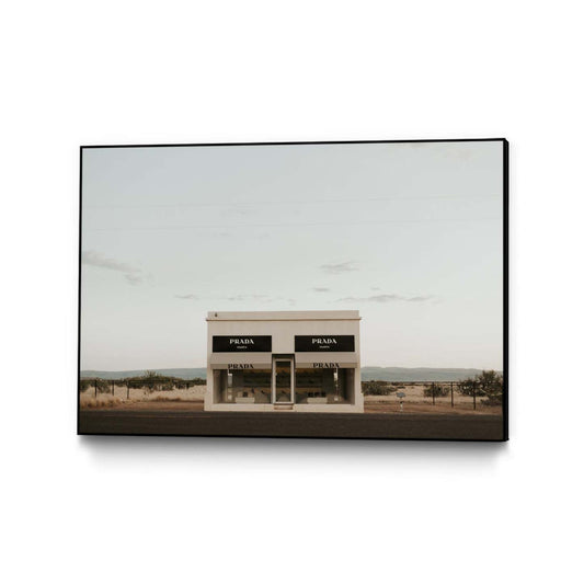 Marfa Canvas Framed Black 36x24 Wall Art|Œuvre d'art murale sur toile encadrée noire « Marfa » 36 x 24