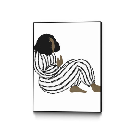 Form Vi Canvas Framed Black 30x40 Wall Art|Œuvre d'art murale sur toile encadrée noire « Form Vi » 30 x 40