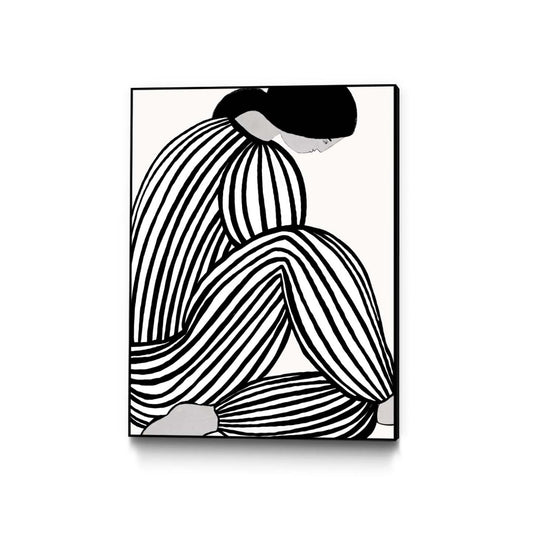 Form Viii Canvas Framed Black 30x40 Wall Art|Œuvre d'art murale sur toile encadrée noire « Form Viii » 30 x 40