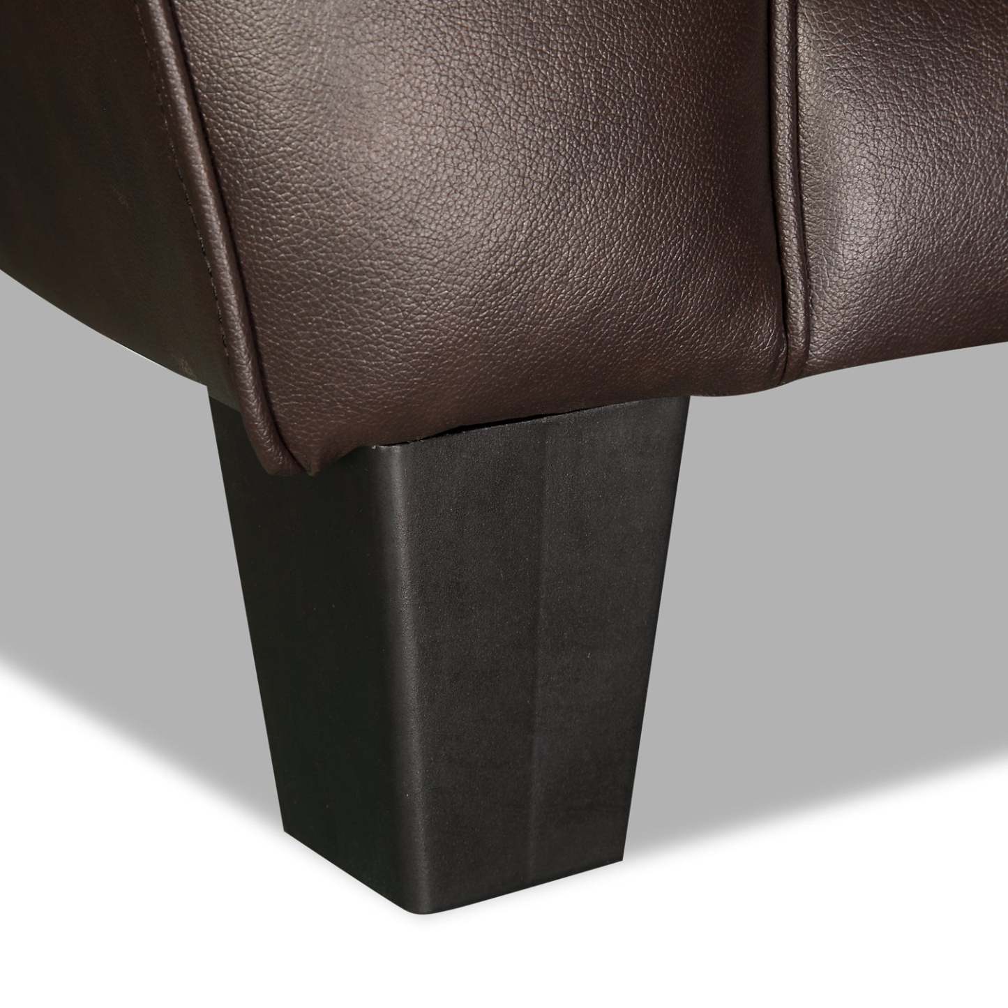 Curt 41 Fauteuil en cuir véritable avec capitonnage à boutons - brun