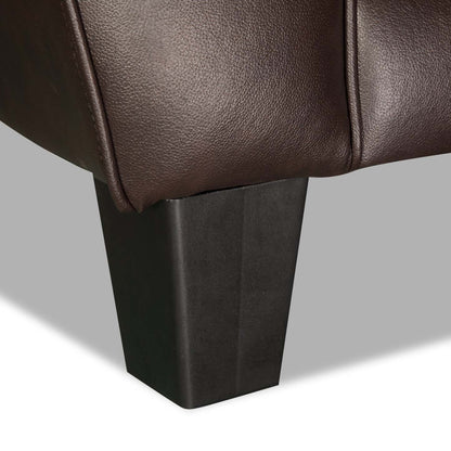 Curt 41 Fauteuil en cuir véritable avec capitonnage à boutons - brun