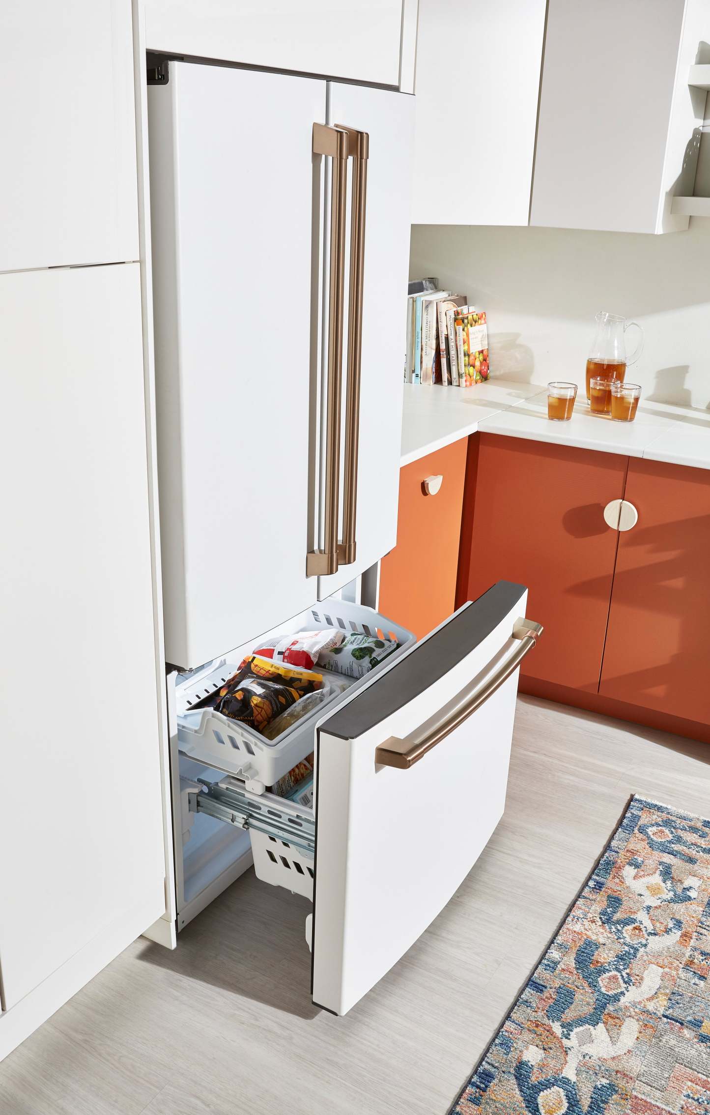 Réfrigérateur Café de 36 27,8 pi³ à portes françaises - blanc mat - CVE28DP4NW2 | Café 36 27,8 Cu. Fort. Réfrigérateur à portes françaises - Blanc mat - CVE28DP4NW2