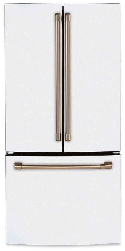 Café 33 Réfrigérateur à portes françaises de 18,6 pi³ - blanc mat - CWE19SP4NW2 | Réfrigérateur Café de 18,6 pi³ et de 33 po à portes françaises - blanc mat - CWE19SP4NW2