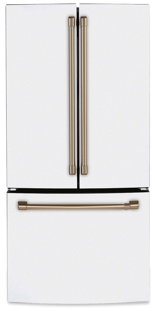 Café 33 Réfrigérateur à portes françaises de 18,6 pi³ - blanc mat - CWE19SP4NW2 | Réfrigérateur Café de 18,6 pi³ et de 33 po à portes françaises - blanc mat - CWE19SP4NW2