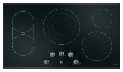 Café 5 pièces Electric Cooktop Brushed Black Knobs - CXCE1HKPMBT|Boutons noir brossé pour surface de cuisson électrique 5 pièces Café - CXCE1HKPMBT|CXCE1HBT