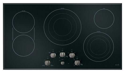 Café 5 pièces Electric Cooktop Brushed Black Knobs - CXCE1HKPMBT|Boutons noir brossé pour surface de cuisson électrique 5 pièces Café - CXCE1HKPMBT|CXCE1HBT
