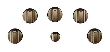 Café 5 pièces Electric Cooktop Brushed Bronze Knobs - CXCE1HKPMBZ|Boutons bronze brossé pour surface de cuisson électrique 5 pièces Café - CXCE1HKPMBZ|CXCE1HBZ