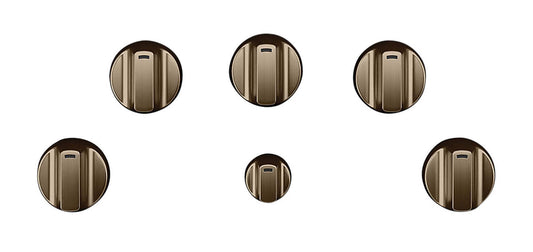 Café 5 pièces Electric Cooktop Brushed Bronze Knobs - CXCE1HKPMBZ|Boutons bronze brossé pour surface de cuisson électrique 5 pièces Café - CXCE1HKPMBZ|CXCE1HBZ