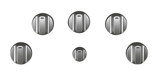 Café 5 pièces Electric Cooktop Stainless Steel Knobs - CXCE1HKPMSS|Boutons acier inoxydable brossé pour surface de cuisson électrique 5 pièces Café - CXCE1HKPMSS|CXCE1HSS