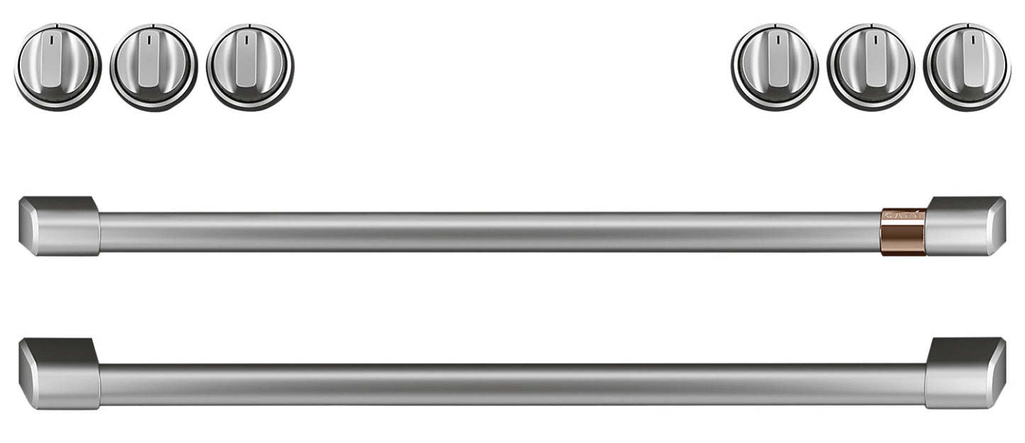 Café Ensemble de poignées et de boutons en acier inoxydable brossé pour cuisinière à gaz - CXFCGHKPMSS|CXFCGHSS