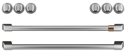 Café Ensemble de poignées et de boutons en acier inoxydable brossé pour cuisinière à gaz - CXFCGHKPMSS|CXFCGHSS