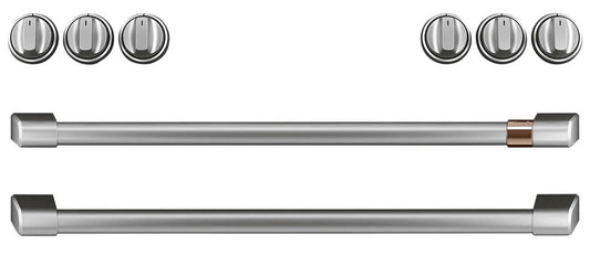 Café Ensemble de poignées et de boutons en acier inoxydable brossé pour cuisinière à gaz - CXFCGHKPMSS|CXFCGHSS