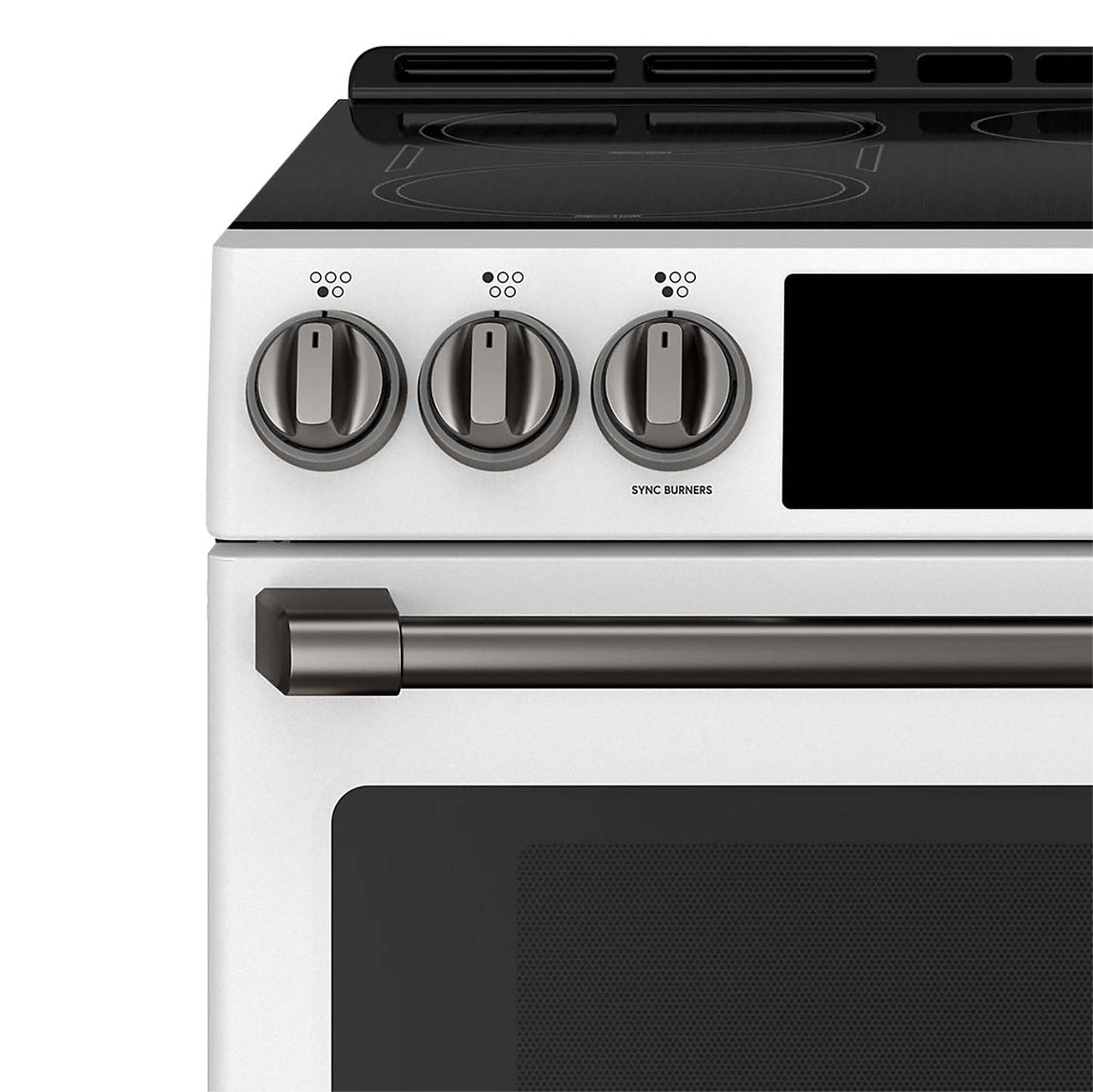 Ensemble de poignées et de boutons noir brossé pour cuisinière à induction Café - CXFCHHKPMBT|CXFCHHBT